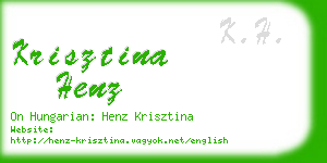 krisztina henz business card